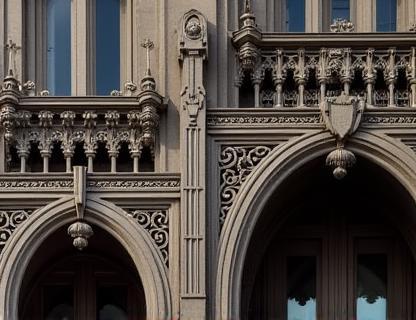 Architectural detail in Milan inspiring the collection