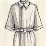 Fashion design sketch icon